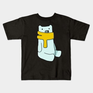 Bear with Scarf doodle Kids T-Shirt